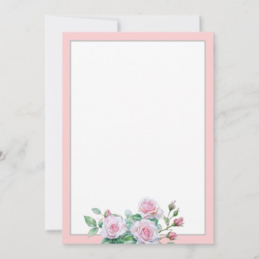 Blütenpink-Flora-Quinceanera-Feier Einladung (Rückseite)