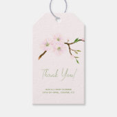 Blütenpinke Blumendusche Danke für Ihre Hilfe Geschenkanhänger (Vorderseite)