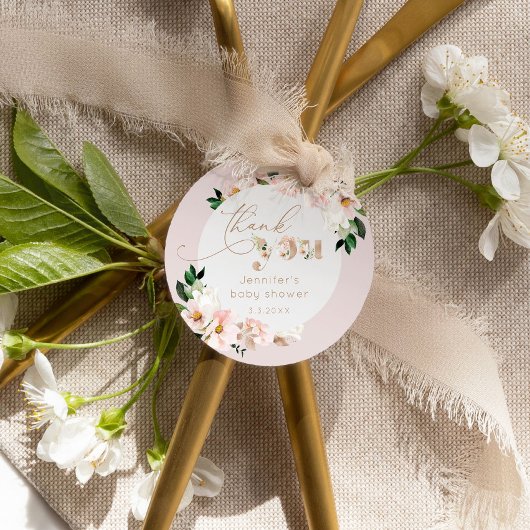 Blütenpinke Blumendusche Danke Geschenkanhänger