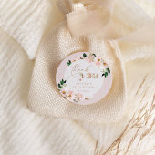 Blütenpinke Blumendusche Danke Runder Aufkleber