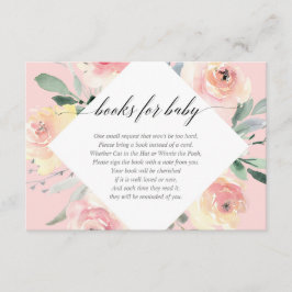 Blütenpinke Blütenmädchen Babyduschbücher für Kind Begleitkarte