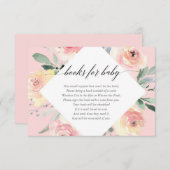 Blütenpinke Blütenmädchen Babyduschbücher für Kind Begleitkarte (Vorne/Hinten)