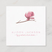 Blütenpinsel-Lippenhalter Quadratische Visitenkarte (Vorderseite)