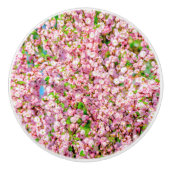 Blütenplatte Keramikknauf (Vorderseite)