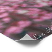 Blütenposter mit rosa japanischen Kirschblüten Poster (Ecke)