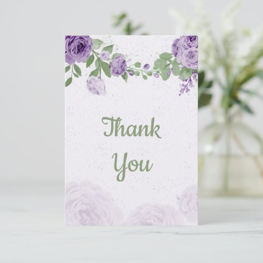 Blütenpracht botanisch dankeskarte (Stehend Vorderseite)