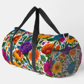 Blütenreise Blumenmuster Duffle Bag (Rechte Ecke)