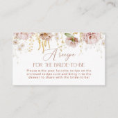 Blütenrezept für die Braut Begleitkarte (Vorderseite)
