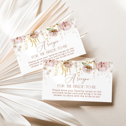 Blütenrezept für die Braut Begleitkarte