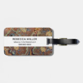 Blütenrohr Onyx Gepäckanhänger (Rückseite horizontal)