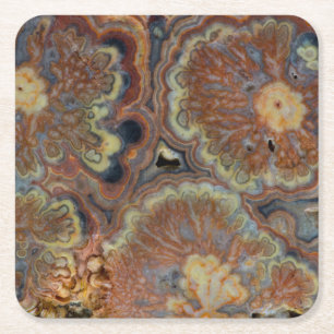 Blütenrohr Onyx Rechteckiger Pappuntersetzer