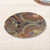 Blütenrohr Onyx Runder Pappuntersetzer (Angewinkelt)