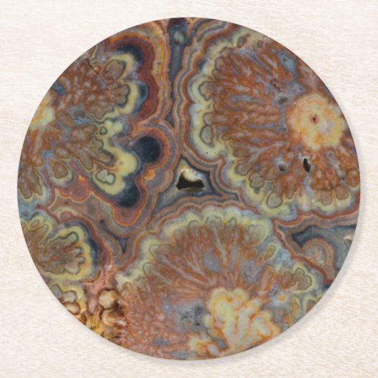 Blütenrohr Onyx Runder Pappuntersetzer (Vorderseite)