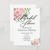 Blütenrosa Aquarellfarben - Einladung (Vorne/Hinten)