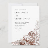 Blütenrosa Aquarellfarben Florenz Einladung (Vorderseite)