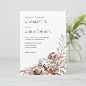 Blütenrosa Aquarellfarben Florenz Einladung (Stehend Vorderseite)