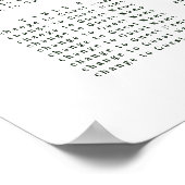 Blütenrosa Aquarellfarben Hochzeitsplanung Poster (Ecke)