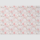 Blütenrosa Asiatischer Blütenvogel Seidenpapier (Vorderseite)