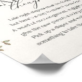 Blütenrosa Babydusche Windelgedanken Zeichen Poster (Ecke)