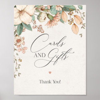 Blütenrosa Babyduschkarten und Geschenkschild Poster