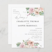 Blütenrosa Bläschen und Sukkulente Hochzeit (Vorne/Hinten)