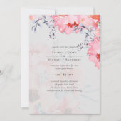 Blütenrosa Bläserblütenblütenblauer Hochzeitstag (Vorderseite)