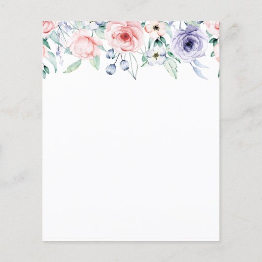 Blütenrosa Bläsernchen Einladung (Rückseite)