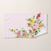Blütenrosa Blume Badhandtuch Set (Handtuch)