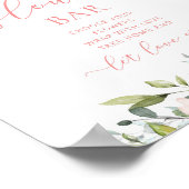 Blütenrosa Blume Bar Poster (Ecke)