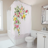 Blütenrosa Blume Duschvorhang (Beispiel)