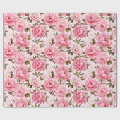 Blütenrosa Blume Geschenkpapier (Flach)