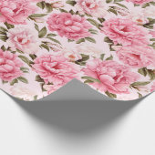 Blütenrosa Blume Geschenkpapier (Ecke)