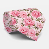 Blütenrosa Blume Krawatte (Gerollt)