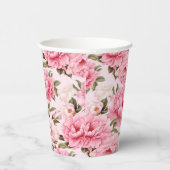 Blütenrosa Blume Pappbecher (Rechts)