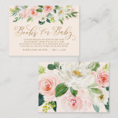 Blütenrosa Blumenbuchanfrage Kinderdusche Begleitkarte (Vorne/Hinten)