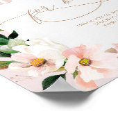 Blütenrosa Blumenbücher für die Mädchendusche Poster (Ecke)