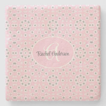 Blütenrosa Blumengestein Untersetzer