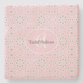 Blütenrosa Blumengestein Untersetzer