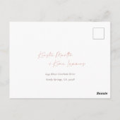 Blütenrosa Blumenkakteen Foliage Aquarellfarben UA Postkarte (Rückseite)