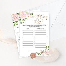 Blütenrosa Blumenname, der das Baby-Spiel zum Lied