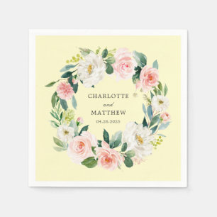 Blütenrosa Blumenregen Serviette