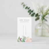 Blütenrosa Blumenstanze Clip Display Visitenkarte (Stehend Vorderseite)