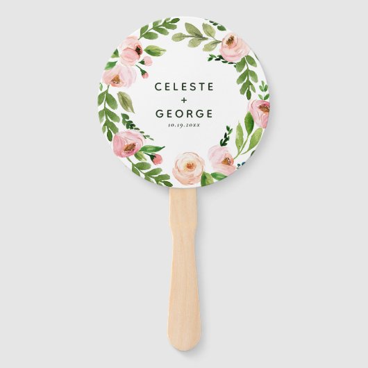 Blütenrosa Blumentraum Fächer (Vorderseite)