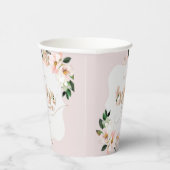 Blütenrosa Blütenbrause Babyduschhalterung Pappbecher (Rechts)