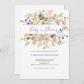 Blütenrosa Blütendusche Einladung (Vorne/Hinten)