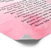 Blütenrosa Blütendusche Späte Nachttaucher Poster (Ecke)