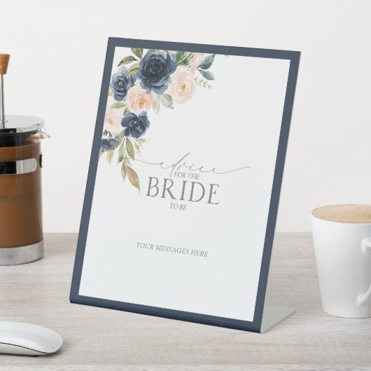 Blütenrosa-Blütenempfehlung für die Braut Sockelschild (In SItu)