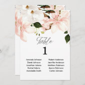 Blütenrosa blütenfarbene 5"x7"-Tischnummern Einladung (Vorne/Hinten)