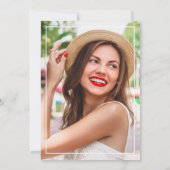 Blütenrosa Blütenpartei Einladung (Rückseite)