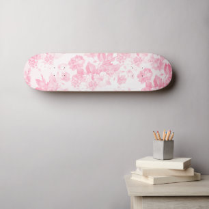 Blütenrosa Böhmische Vintage Blüte Skateboard